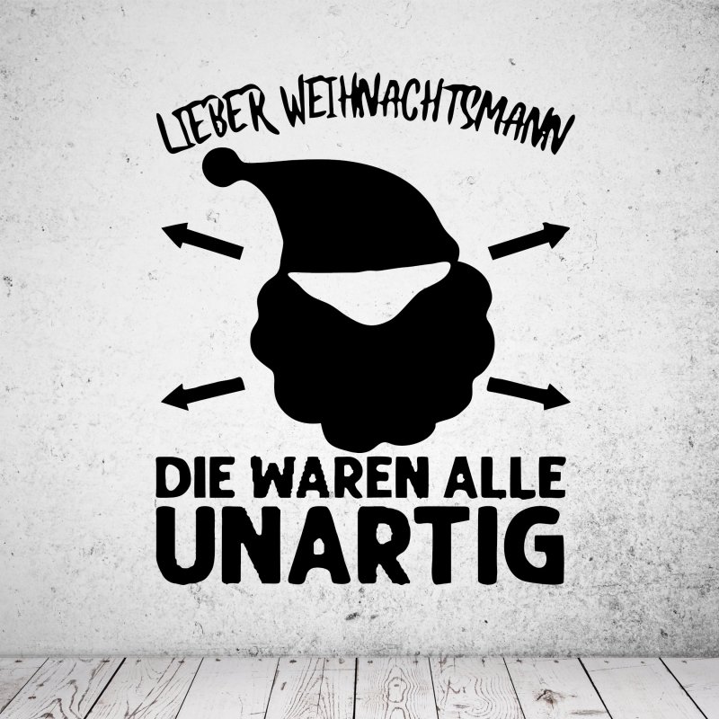 46147W Lieber Weihnachtsmann Wandsticker